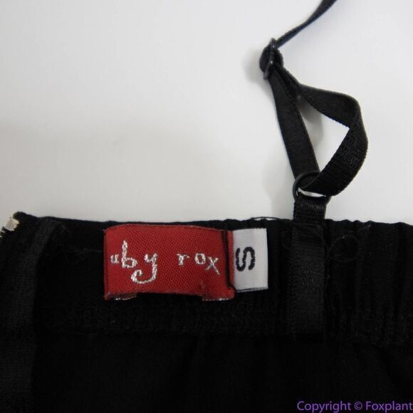 Ruby Rox USA-made black mini bodycon dress spaghetti strap, size S - Picture 11 of 13